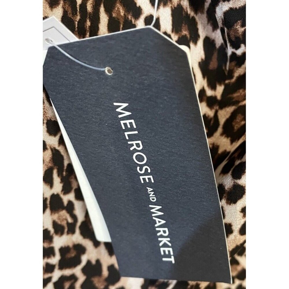 Melrose and Market Nordstrom Lace Trim Leopard Cami Top Beige Womens 2X New - Picture 9 of 9